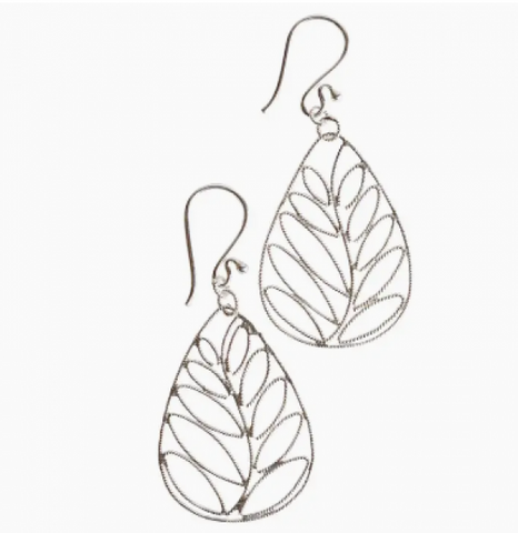 Silver Palms Earrings