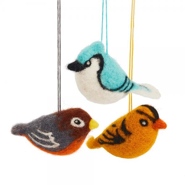 Felted Bird Ornament