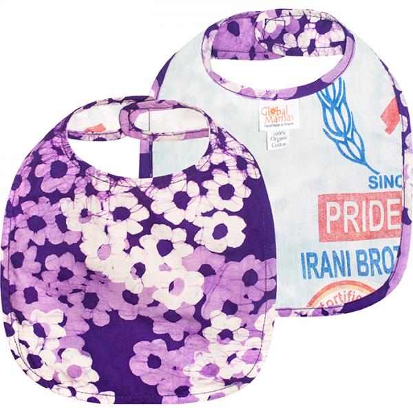 Batik Baby Bib Lilacs Purple