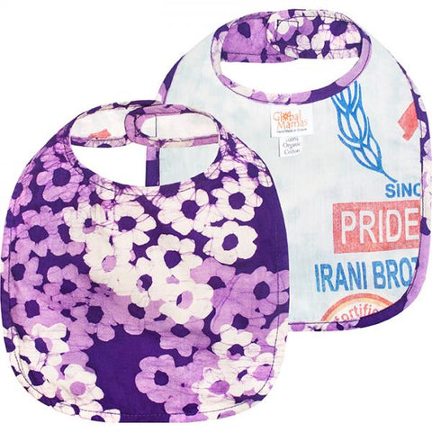 Batik Baby Bib Lilacs Purple