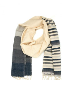 Denim Hues Striped Scarf