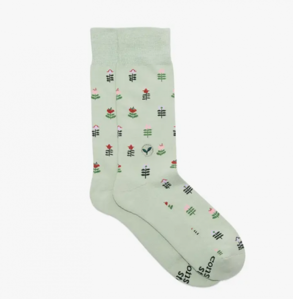 Socks That Plant Trees - green tulips