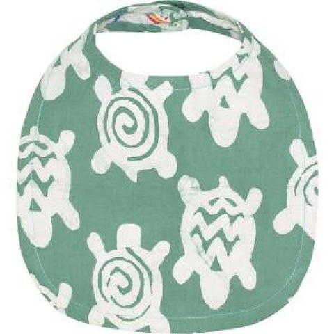 Batik Baby Bib Turtles Sage