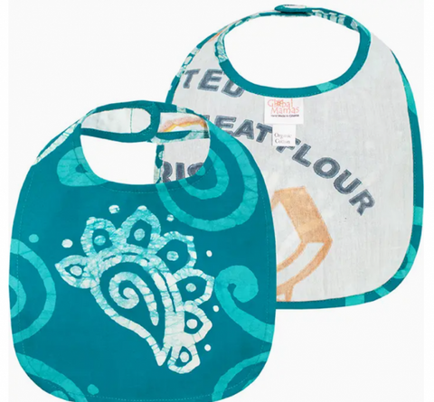 Batik Baby Bib Paisley Teal