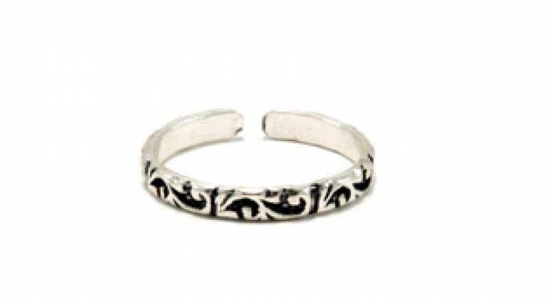 Paisley Adjustable Ring - Silver