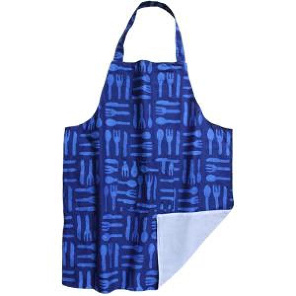 Apron Reversible Silverware Blue