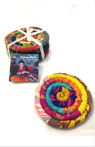 Silk and Cotton Coil Coaster - set of 4