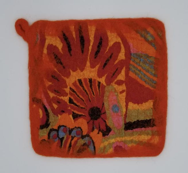 Wool Potholder Infused with Cotton Fabric