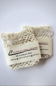 Crocheted Silk Soap Case Scrubber