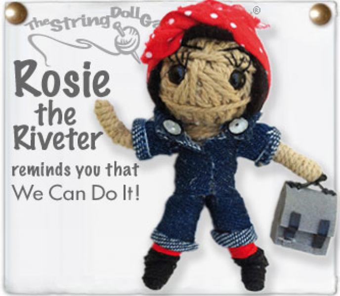Rosie Riveter String Doll