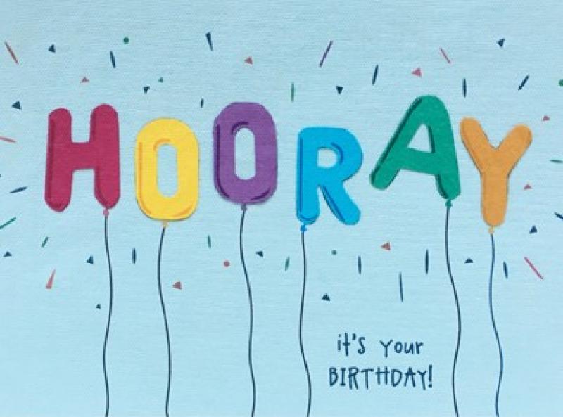 Hooray Balloon Birthday Card