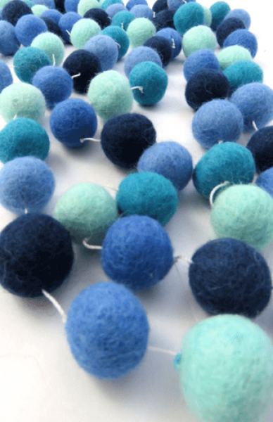 Royal Felt Pom Poms Wholesale Blue Wool Felt Pompoms Wholesale Pom Ball DIY  Felt Ball Garland Wool Felt Balls Choose Quantity 
