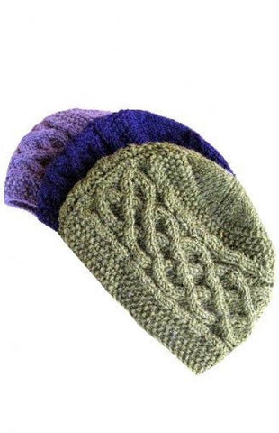 Cable Knit Wool Beanie, Lined