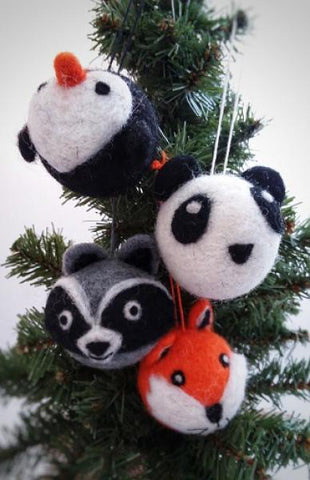Felted animal ornament