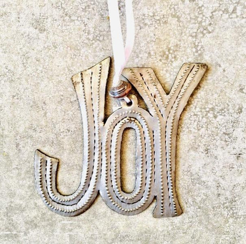 Metal Joy Ornament