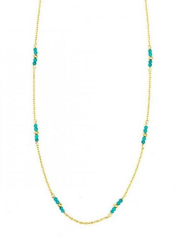 Delicate Turquoise 14k Gold Necklace