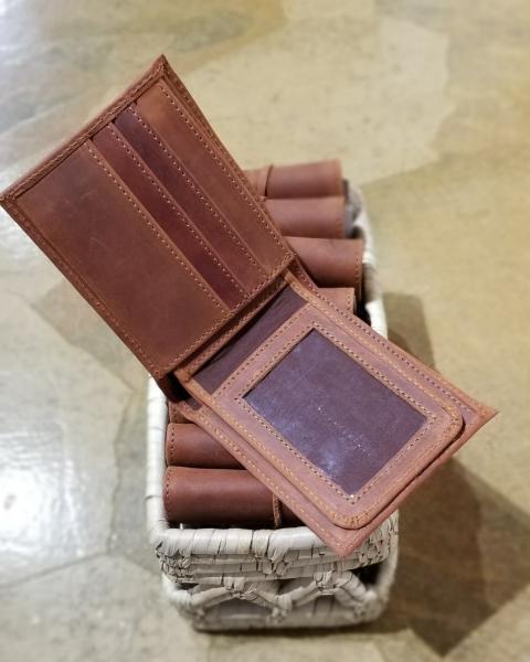 Origin Creations 100% Leather Brown Bi-Fold Wallet