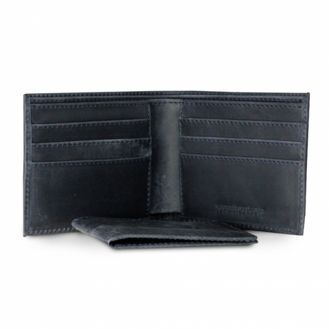 Origin Creations 100% Leather Black Bi-Fold Wallet