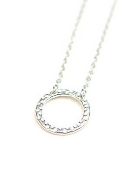 Simple Circle Necklace - Silver
