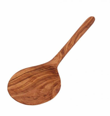 Shallow Olive Wood Serving Spoon