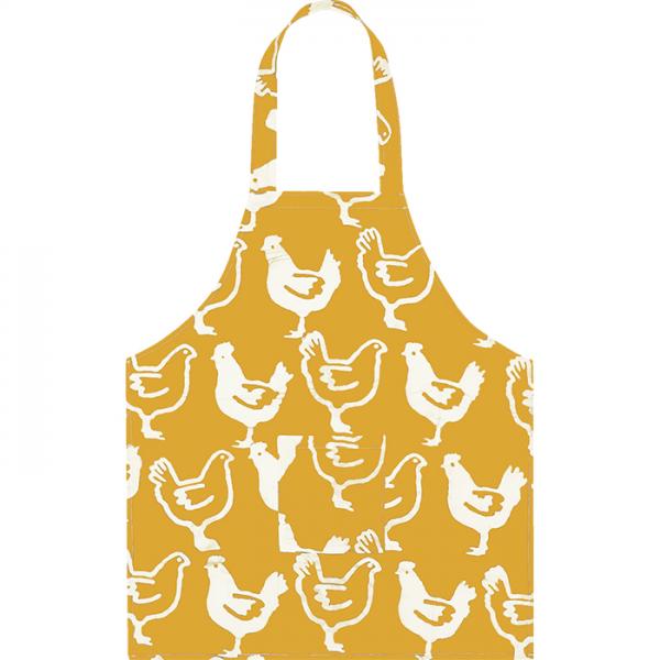 Apron Kids Chickens Gold