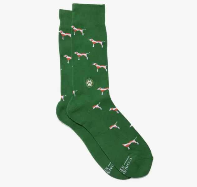 Socks That Save Dogs - green