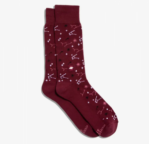 Socks That Support Space Exploration - maroon constellations