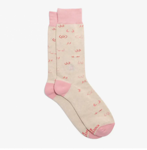 Socks That Support Self-Checks - pink shapes