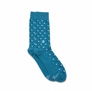 Socks That Find a Cure - blue floral
