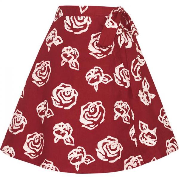 Wrap Skirt - Red Roses