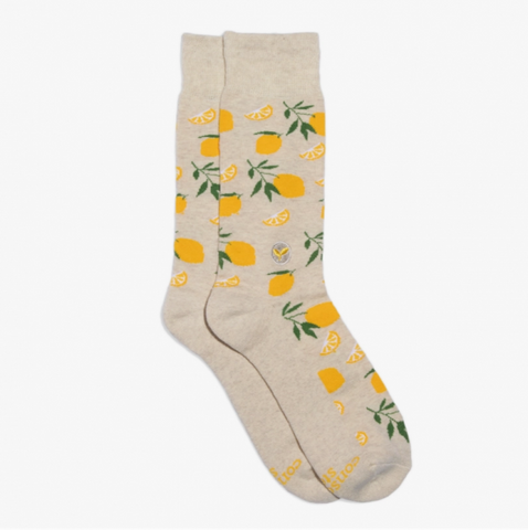 Socks That Plant Trees Beige Lemons