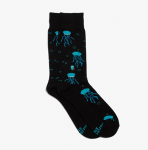 Socks That Protect Oceans Black Jellyfish