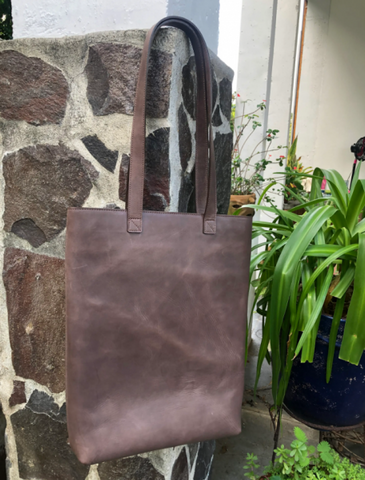 Origin Creations Tote - 100% Leather Mocha